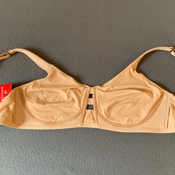NWT Spanx Low Profile Wirefree Wireless Minimizer Bra Champagne Beige 36C - Picture 5 of 8